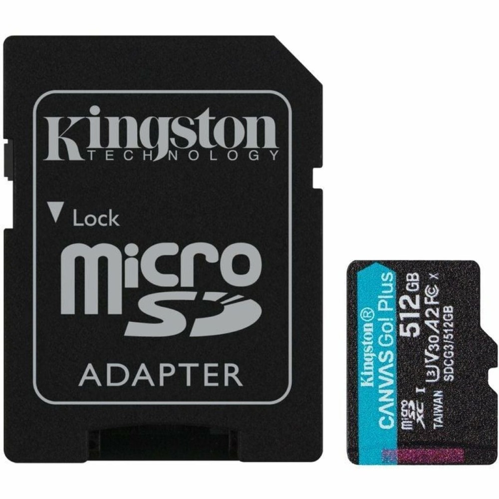 Carte Mémoire Micro SD avec Adaptateur Kingston CANVAS Go! Plus 512 GB
