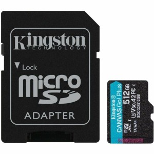 Carte Mémoire Micro SD avec Adaptateur Kingston CANVAS Go! Plus 512 GB
