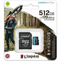 Carte Mémoire Micro SD avec Adaptateur Kingston CANVAS Go! Plus 512 GB