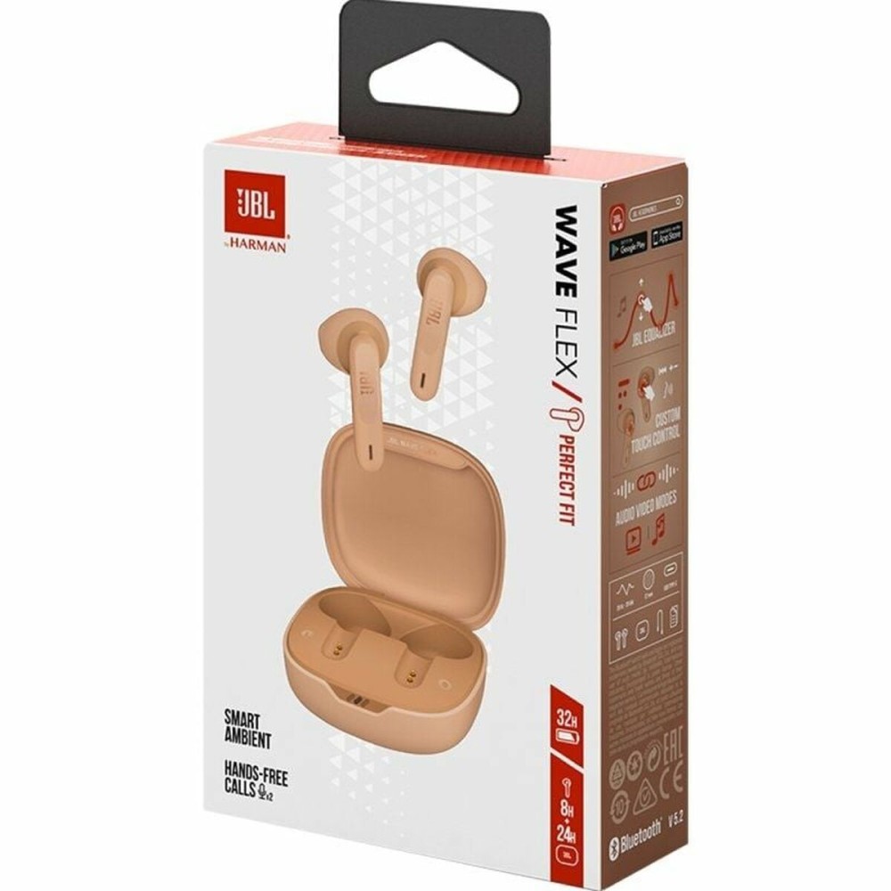 Écouteurs Sans Fil avec Étui de Charge JBL Wave Flex Beige