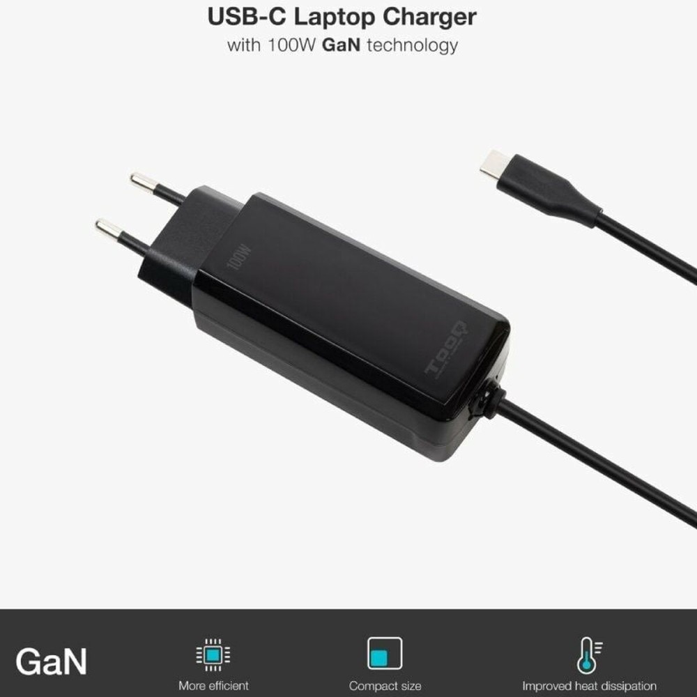 Chargeur d'ordinateur portable TooQ TQLC-USBCGAN100PD-C 100 W