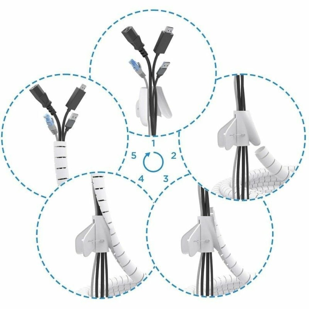 Kabel-Ordnungshilfe Aisens A151-0918 Weiß 2 mm