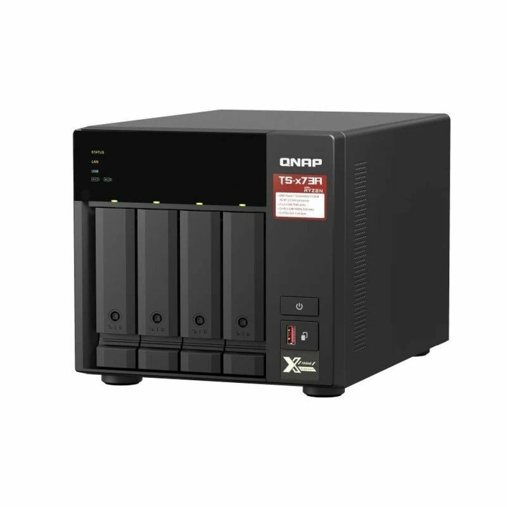 NAS-Netzwerk-Speicher Qnap TS-473A-8G Quad Core Schwarz
