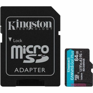 Carte Mémoire Micro SD avec Adaptateur Kingston CANVAS Go! Plus 64 GB