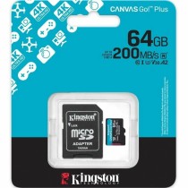Carte Mémoire Micro SD avec Adaptateur Kingston CANVAS Go! Plus 64 GB