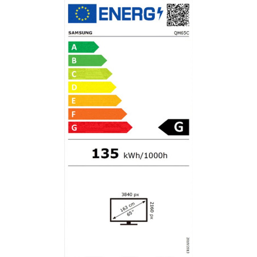 Moniteur Videowall Samsung QM65B 4K Ultra HD 65"