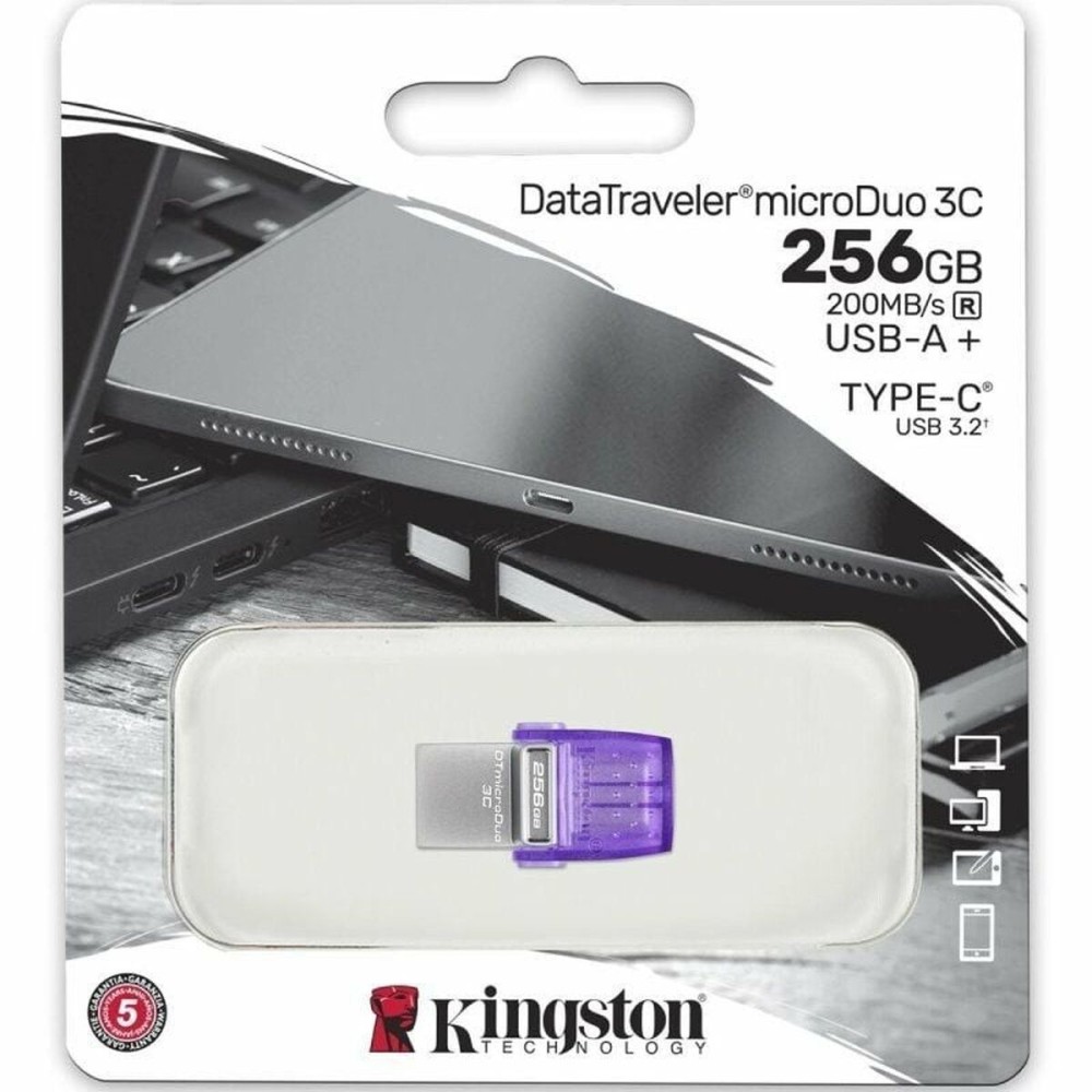USB Pendrive Kingston DataTraveler microDuo 3C Violett 256 GB