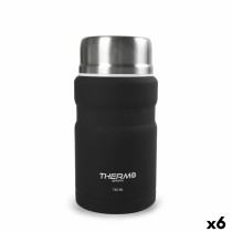 Thermoskanne für Lebensmittel ThermoSport Schwarz Stahl 750 ml (6 Stück)
