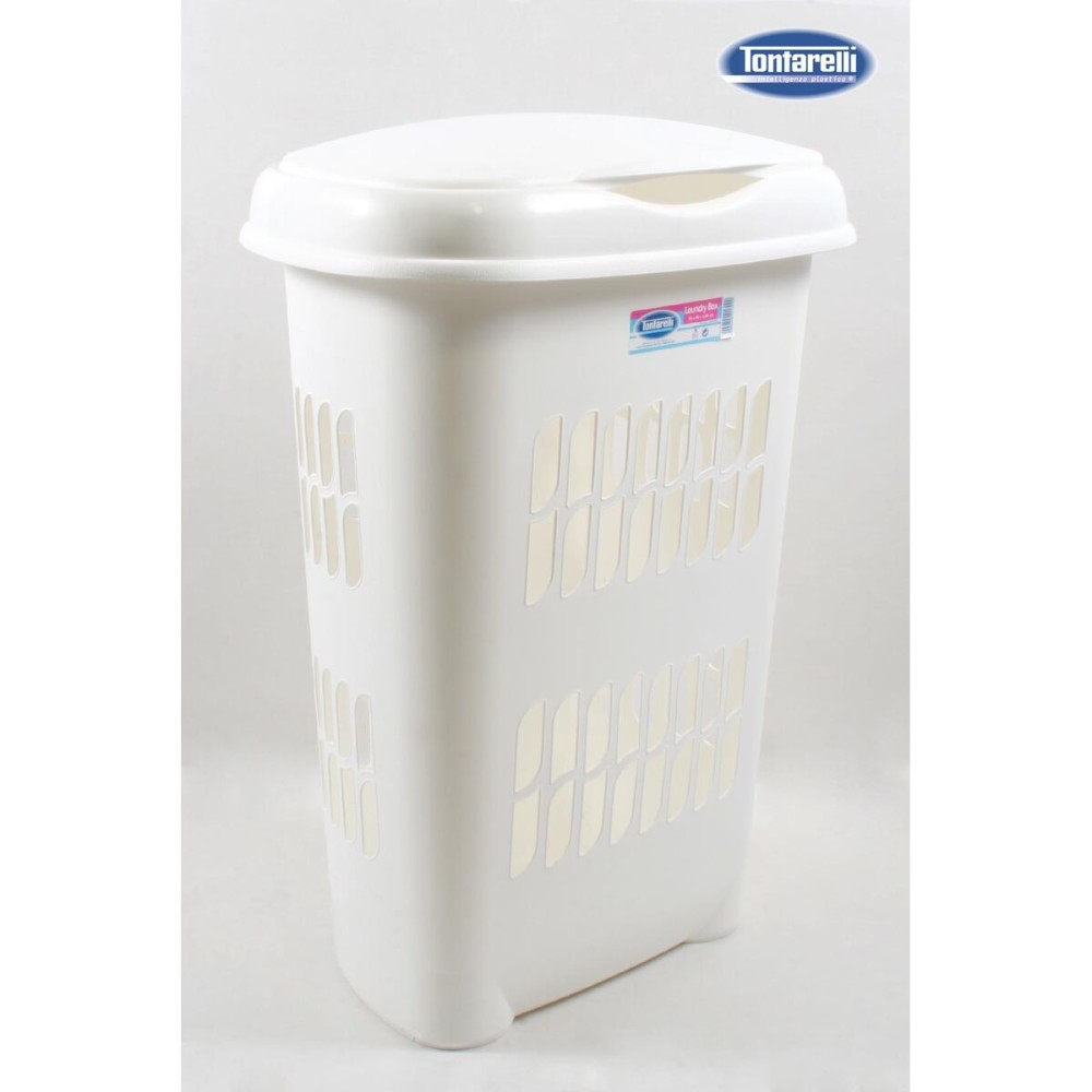 Bucket container Tontarelli White 55 L 46 x 34 x 64 cm (6 Units)