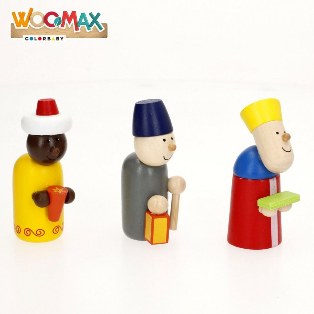 Weihnachtskrippe Woomax Holz plywood 23 x 16 x 11 cm (4 Stück)