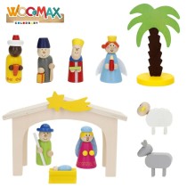 Crèche de Noël Woomax Bois plywood 23 x 16 x 11 cm (4 Unités)