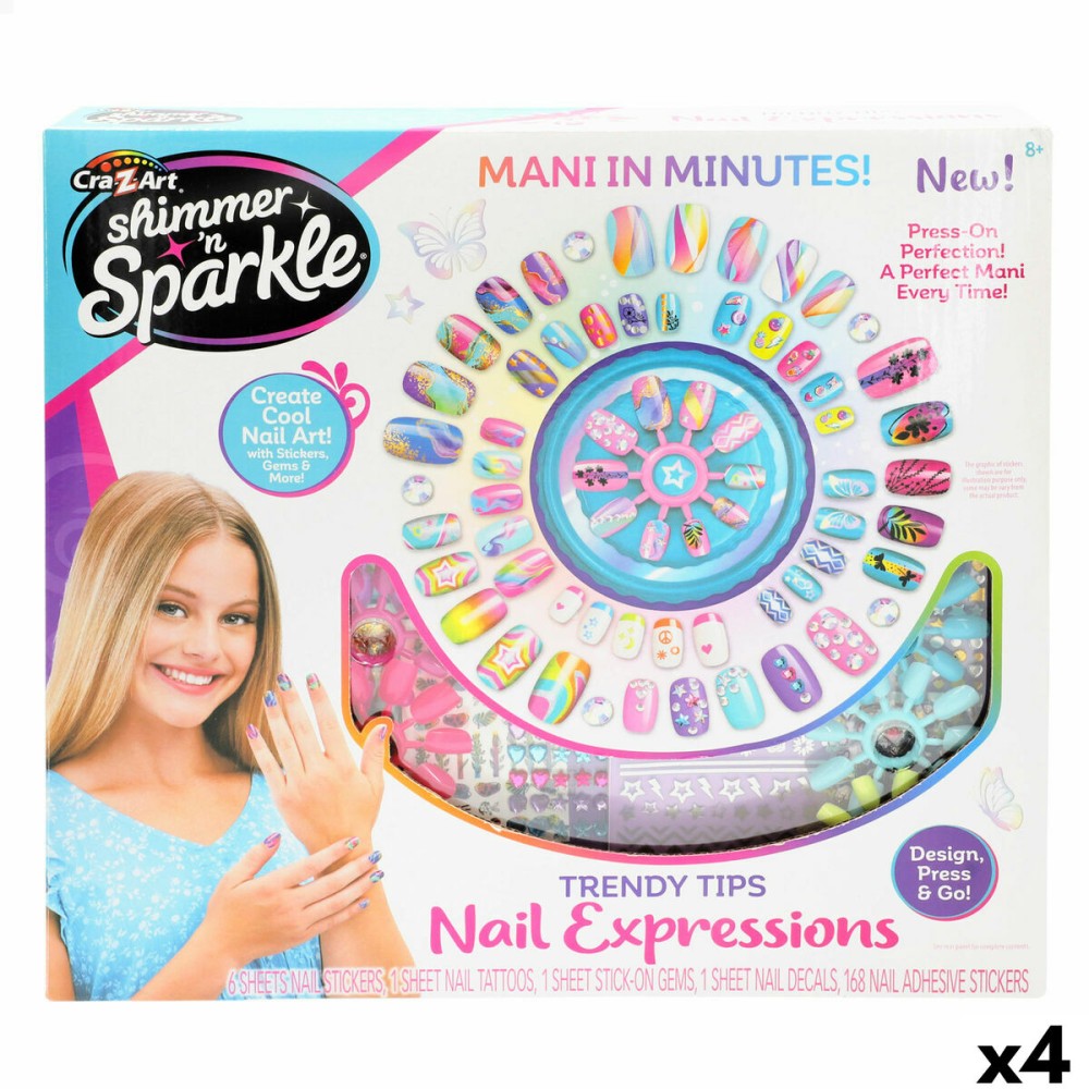 Nageldesign-Set Cra-Z-Art (4 Stück)