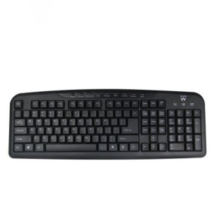 Keyboard Ewent EW3195 Black Spanish Qwerty QWERTZ