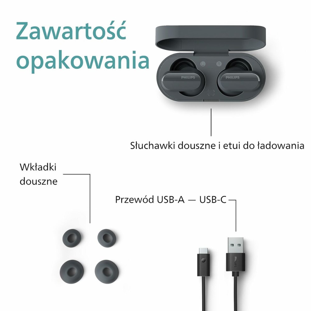 Kopfhörer Philips TAT3508BK/00 Schwarz (1 Stück)