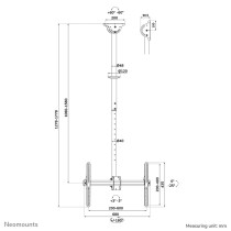 Support de table d'écran Neomounts CL35-440BL16L 70" 37" 50 kg