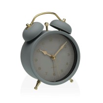 Alarm Clock Versa Grey Metal 5,4 x 13,5 x 9,7 cm