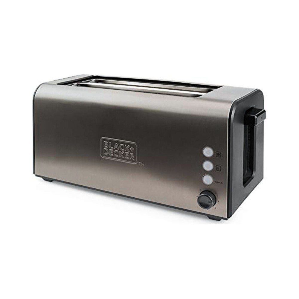 Toaster Black & Decker ES9600080B Stahl 1500 W