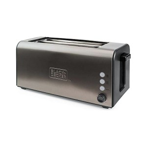 Toaster Black & Decker ES9600080B Stahl 1500 W