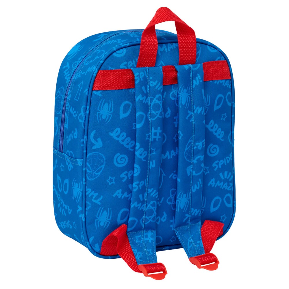 Schulrucksack Spider-Man Rot Marineblau 22 x 27 x 10 cm 3D