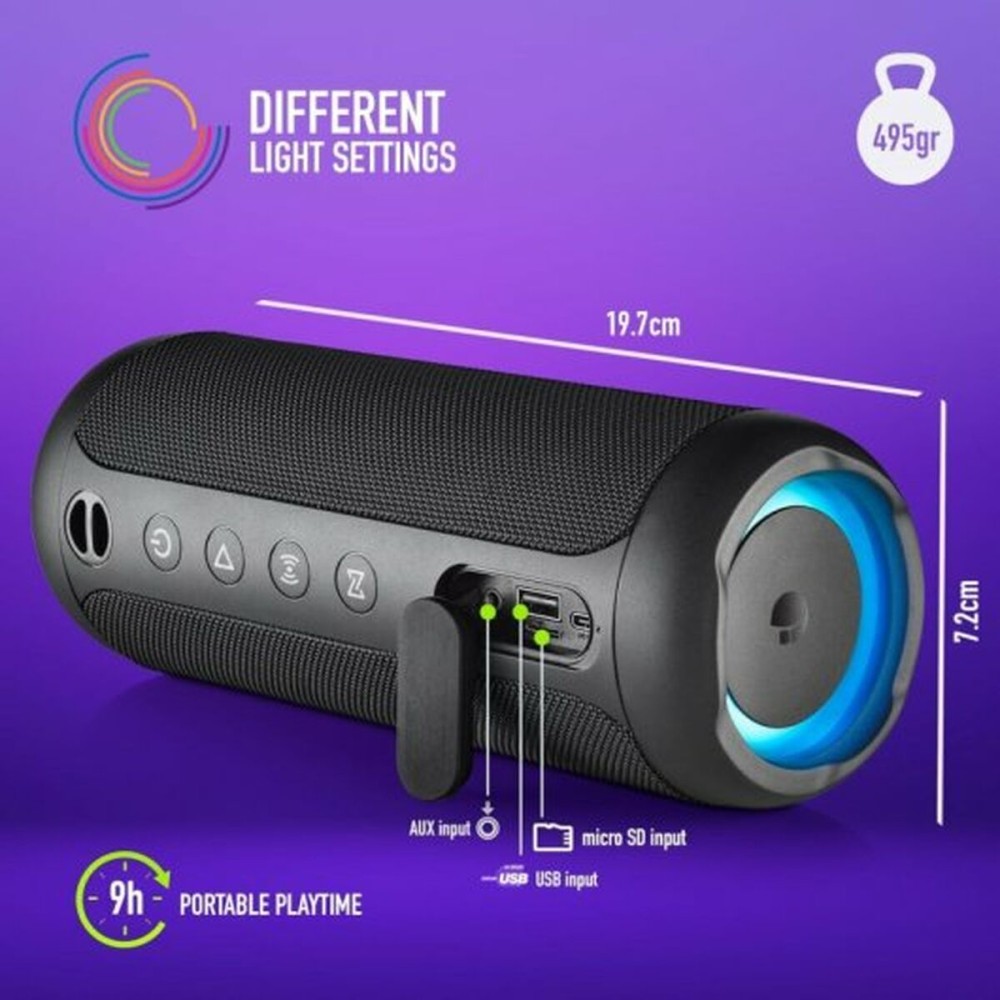 Haut-parleurs bluetooth portables NGS ROLLERFURIA2BLACK