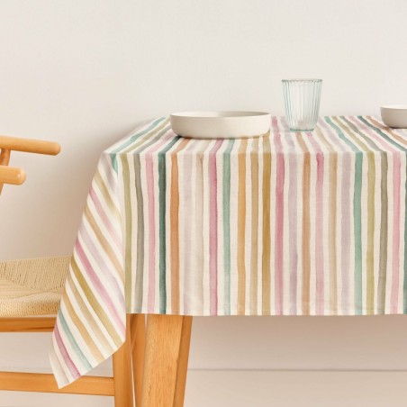 Stain-proof tablecloth Belum Naiara 4-100 Multicolour 180 x 180 cm Striped