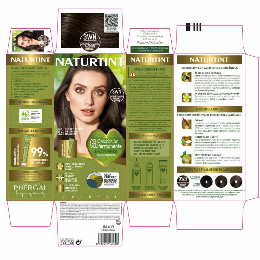 Haarmaske Naturtint NATURTINT COLORACIÓN 170 ml