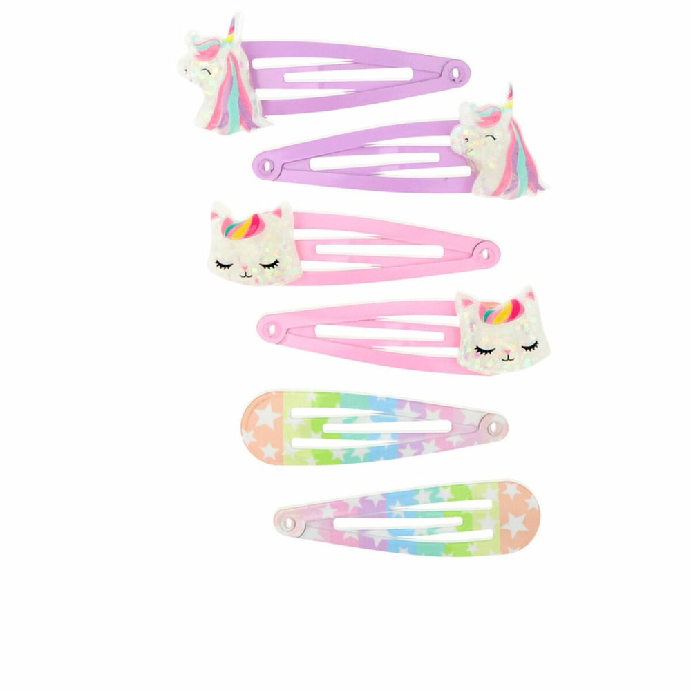 Pinces à cheveux Inca Multicouleur Licorne 6 Unités