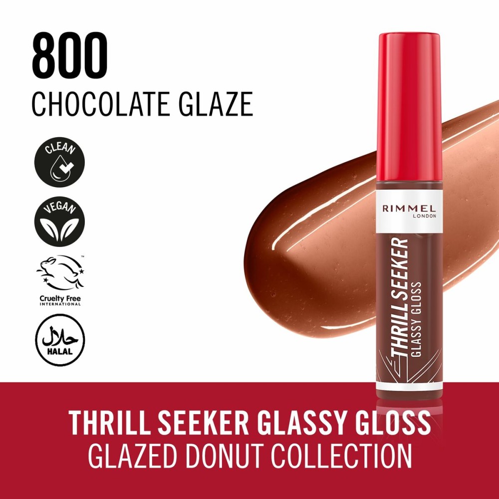 Lip-gloss Rimmel London THRILL SEEKER Nº 800-Chocolate Glaze 10 ml