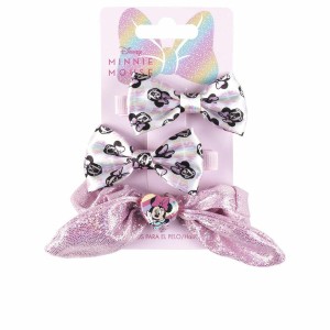 Pinces à cheveux Disney Rose Minnie Mouse Lien Lot (3 Pièces)