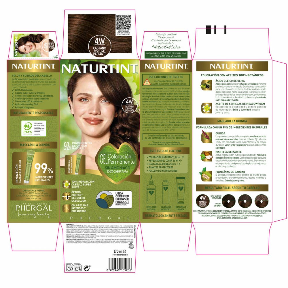 Haarmaske Naturtint NATURTINT COLORACIÓN 170 ml