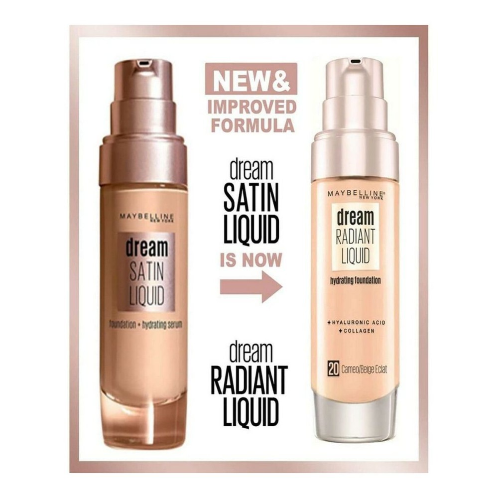 Fluid Makeup Basis Maybelline Dream Satin Liquid 3-true ivory (30 ml)