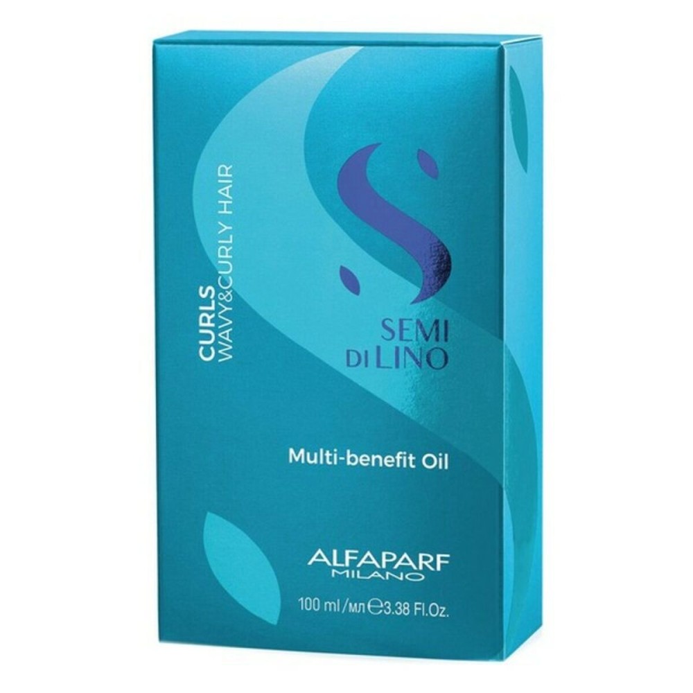 Huile dure Alfaparf Milano Semi Di Lino Multifonction Cheveux bouclés (100 ml)
