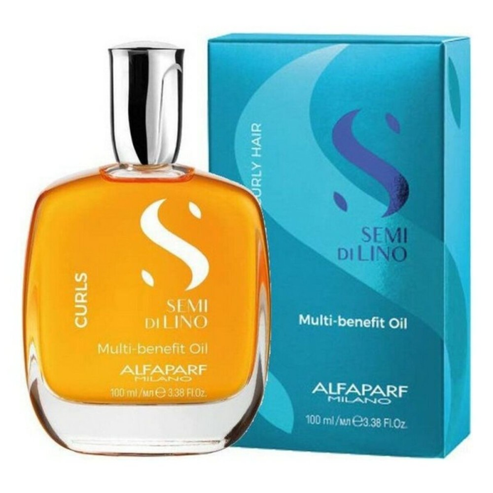 Huile dure Alfaparf Milano Semi Di Lino Multifonction Cheveux bouclés (100 ml)