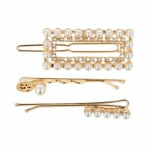 Epingles à chignon Inca Doré Perles 3 Pièces