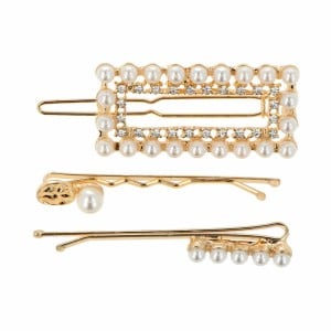 Epingles à chignon Inca Doré Perles 3 Pièces