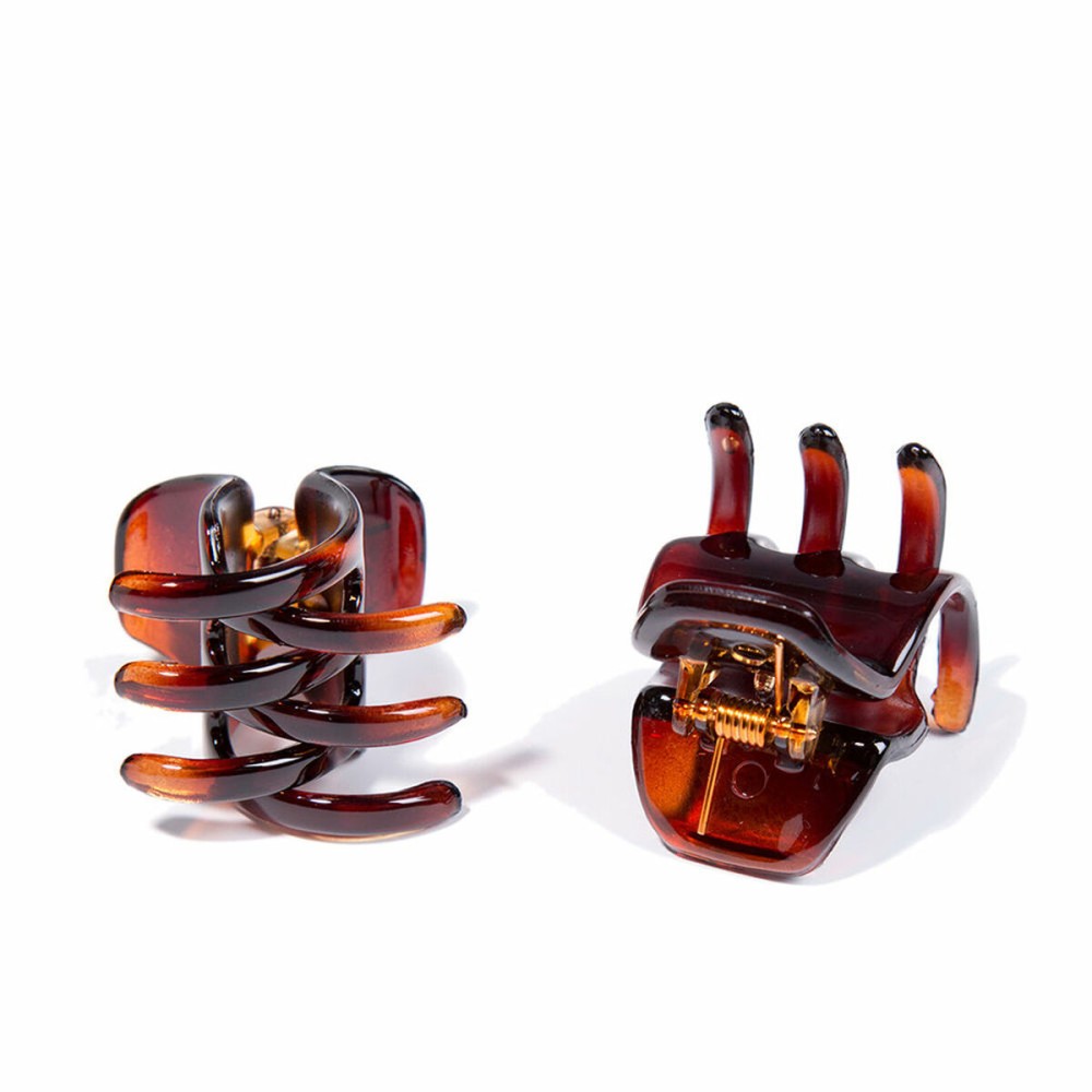 Hair clips Inca 2 Units Brown