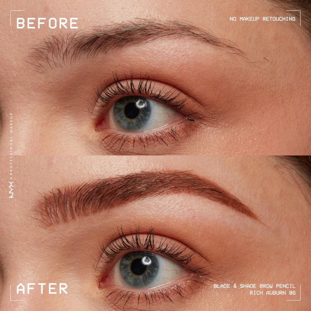 Crayon à sourcils NYX BLADE & SHADE NANO Nº 06-Rich Auburn