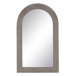 Miroir mural Blanc Naturel Verre Bois de manguier Bois MDF Vertical 64,8 x 3,8 x 108 cm