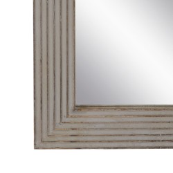 Miroir mural Blanc Naturel Verre Bois de manguier Bois MDF Vertical 64,8 x 3,8 x 108 cm