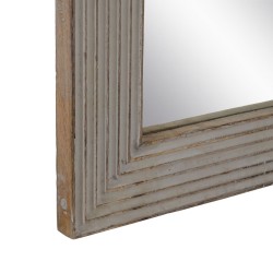 Miroir mural Blanc Naturel Verre Bois de manguier Bois MDF Vertical 64,8 x 3,8 x 108 cm