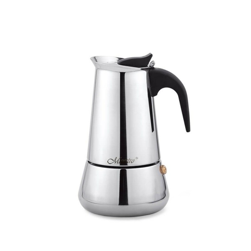 Cafetière Italienne Feel Maestro MR-1660-6 Noir Argenté Acier inoxydable 18/10 300 ml 6 Tasses