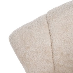 Fauteuil Crème Naturel Bois d'hévéa Foam Tissu 71 x 75 x 76 cm