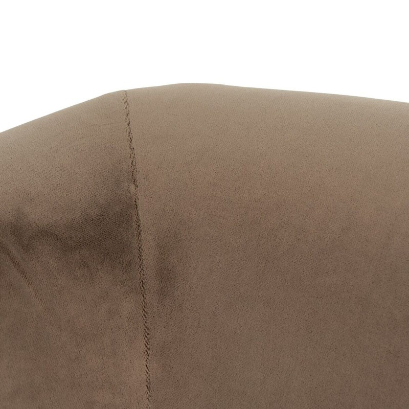 Fauteuil Naturel Taupe Bois d'hévéa Foam Tissu 87 x 80 x 81 cm