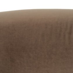 Fauteuil Naturel Taupe Bois d'hévéa Foam Tissu 87 x 80 x 81 cm