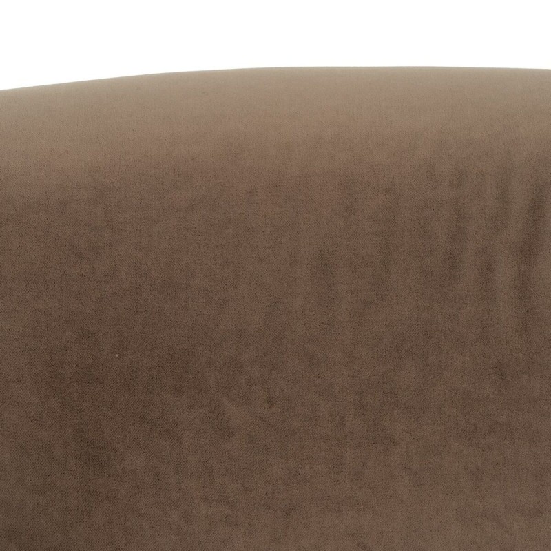 Fauteuil Naturel Taupe Bois d'hévéa Foam Tissu 87 x 80 x 81 cm