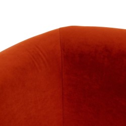 Fauteuil Rouge Naturel Bois d'hévéa Foam Tissu 82 x 77 x 74 cm