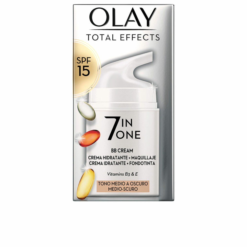 Hydrating Cream with Colour Olay Total Effects Bb Cream Medium Dark Spf 15 50 ml