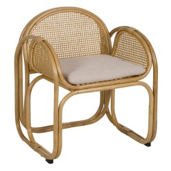 Sessel natürlich Rattan 63,5 x 58 x 77 cm