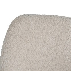 Fauteuil Beige Naturel Polyester Bois d'hévéa Éponge 56 x 56 x 78 cm