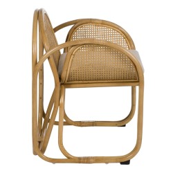 Armchair Natural Rattan 63,5 x 58 x 77 cm